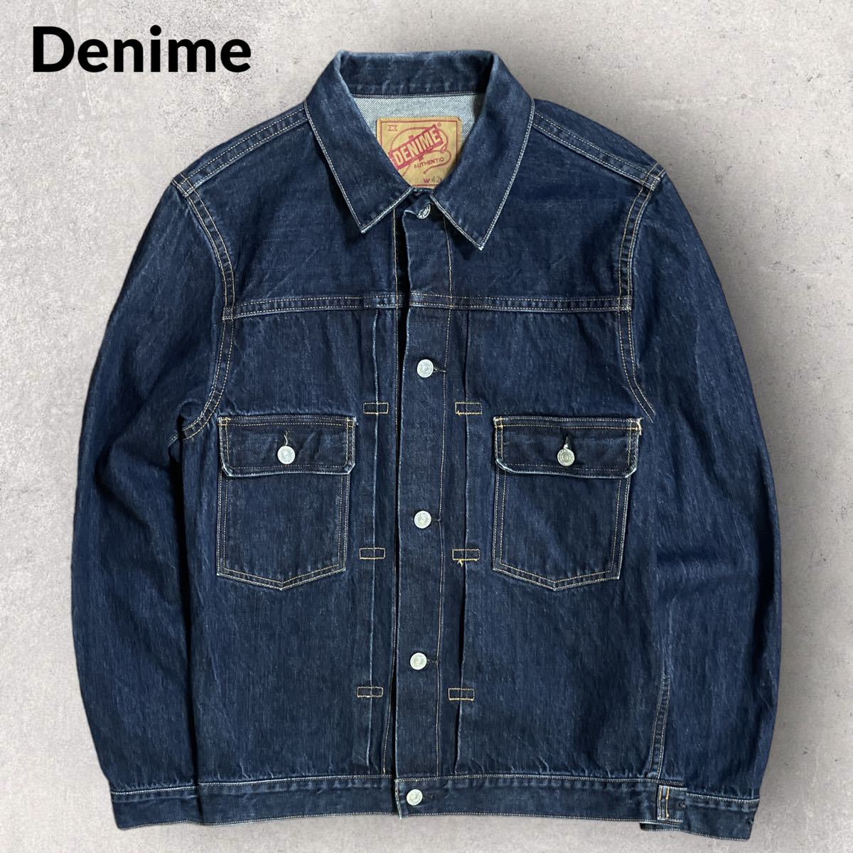 美品 Denime ドゥニーム 2nd 復刻 デニムジャケット 赤耳 size:42 大きいサイズ_画像1