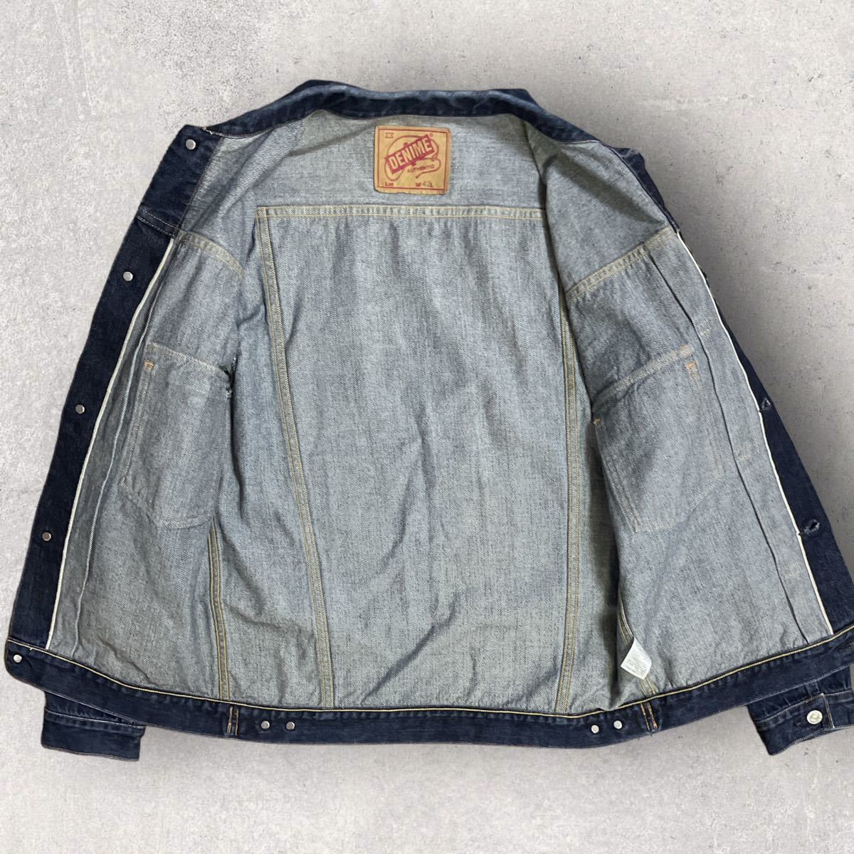 美品 Denime ドゥニーム 2nd 復刻 デニムジャケット 赤耳 size:42 大きいサイズ_画像3