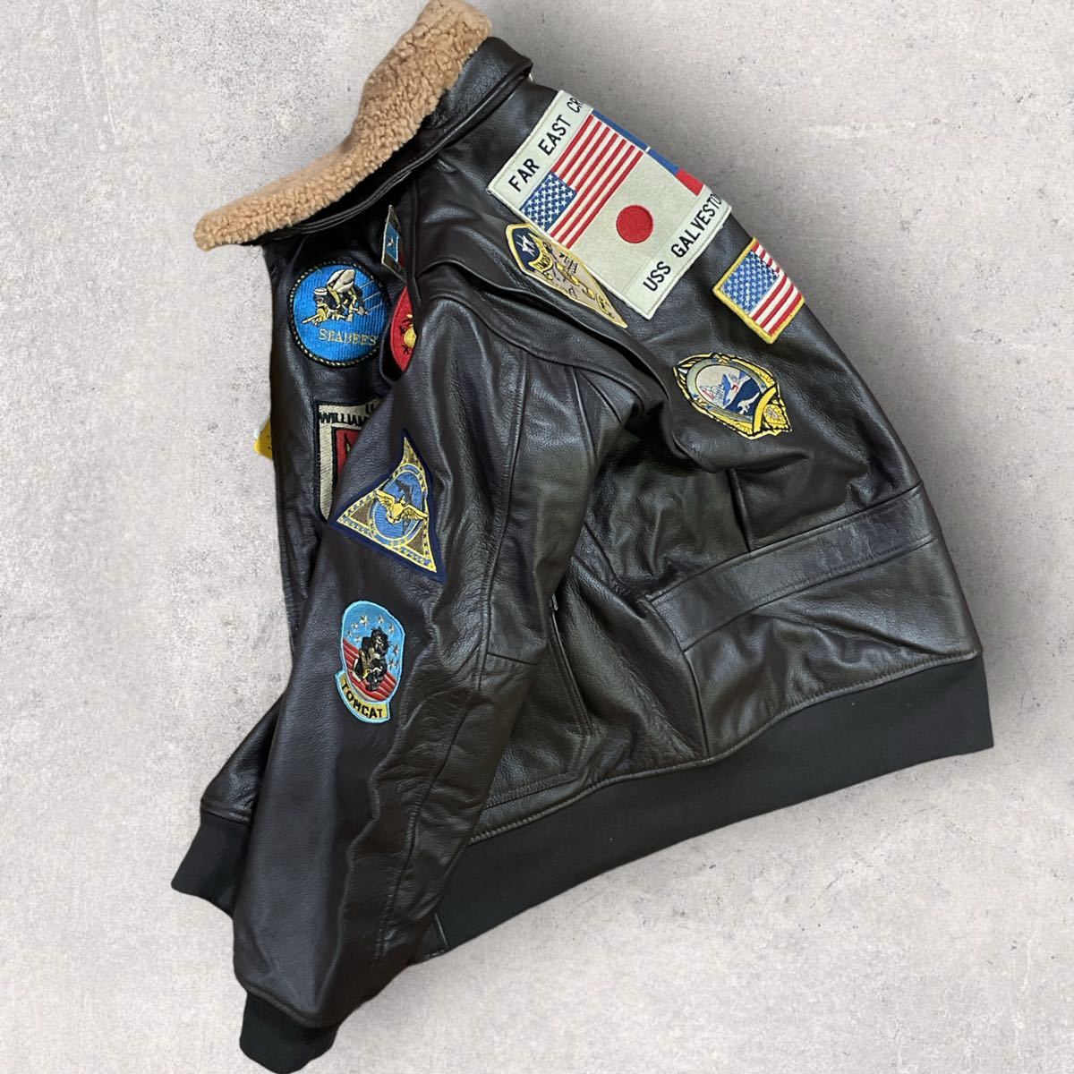 タグ付き 極美品 BO MIKE RONNY G-1 フライトジャケット シボ革 タグ付き 極美品 BO MIKE RONNY G-1 フライトジャケット シボ革