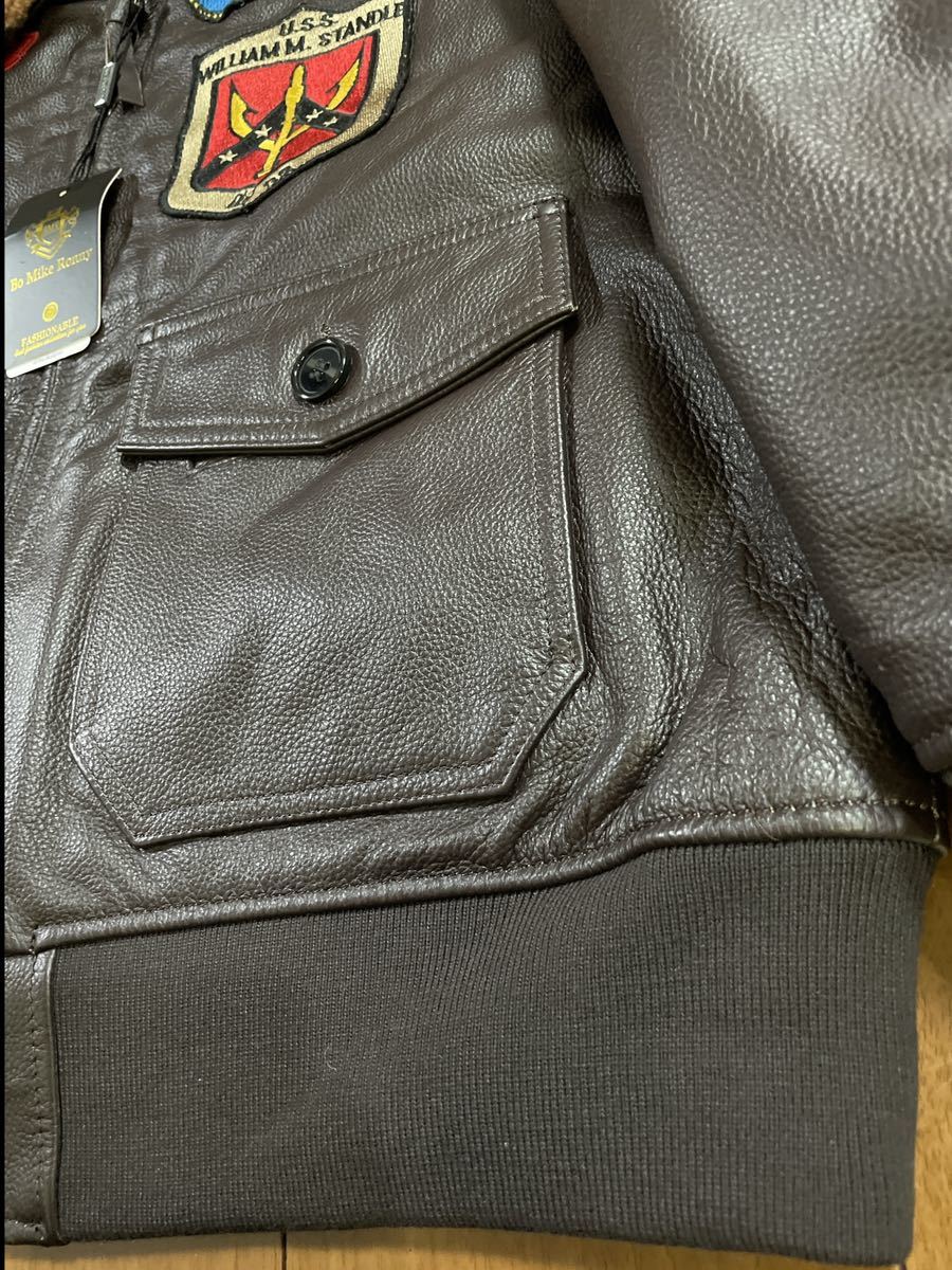 タグ付き 極美品 BO MIKE RONNY G-1 フライトジャケット シボ革 タグ付き 極美品 BO MIKE RONNY G-1 フライトジャケット シボ革