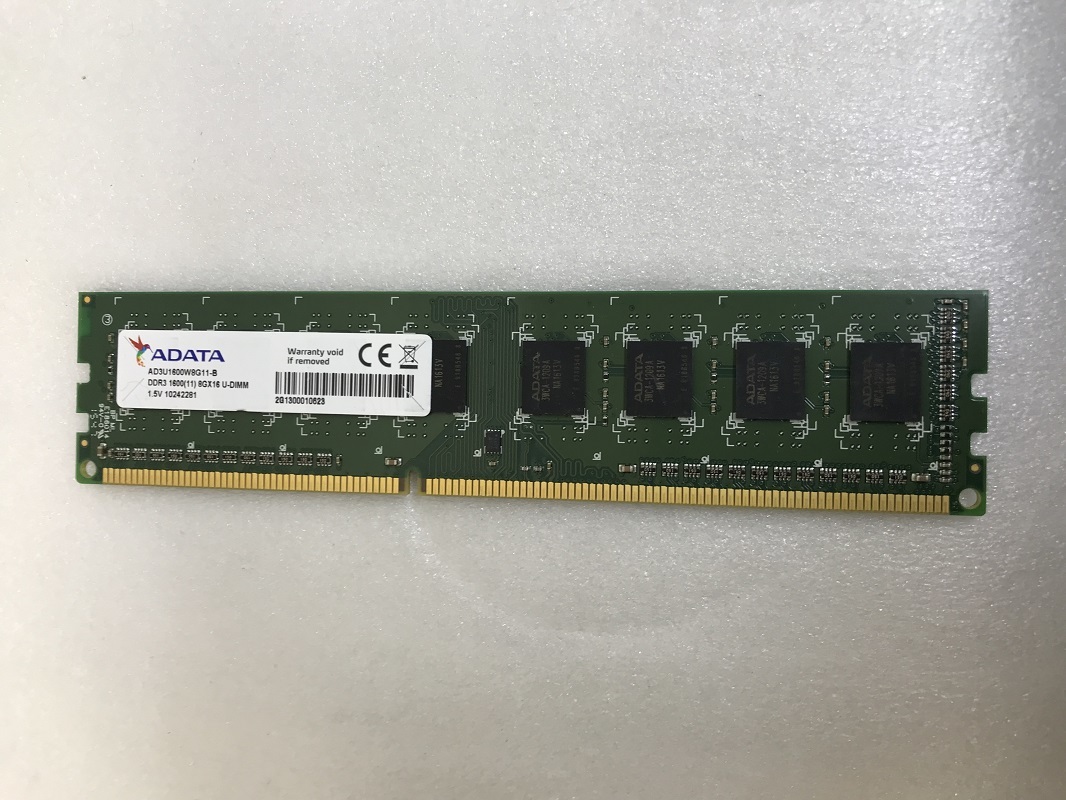 ADATA PC3-12800U 8GB DDR3 デスクトップ用 メモリ 240ピン DDR3-1600 8GB DDR3 DESKTOP RAM_画像1