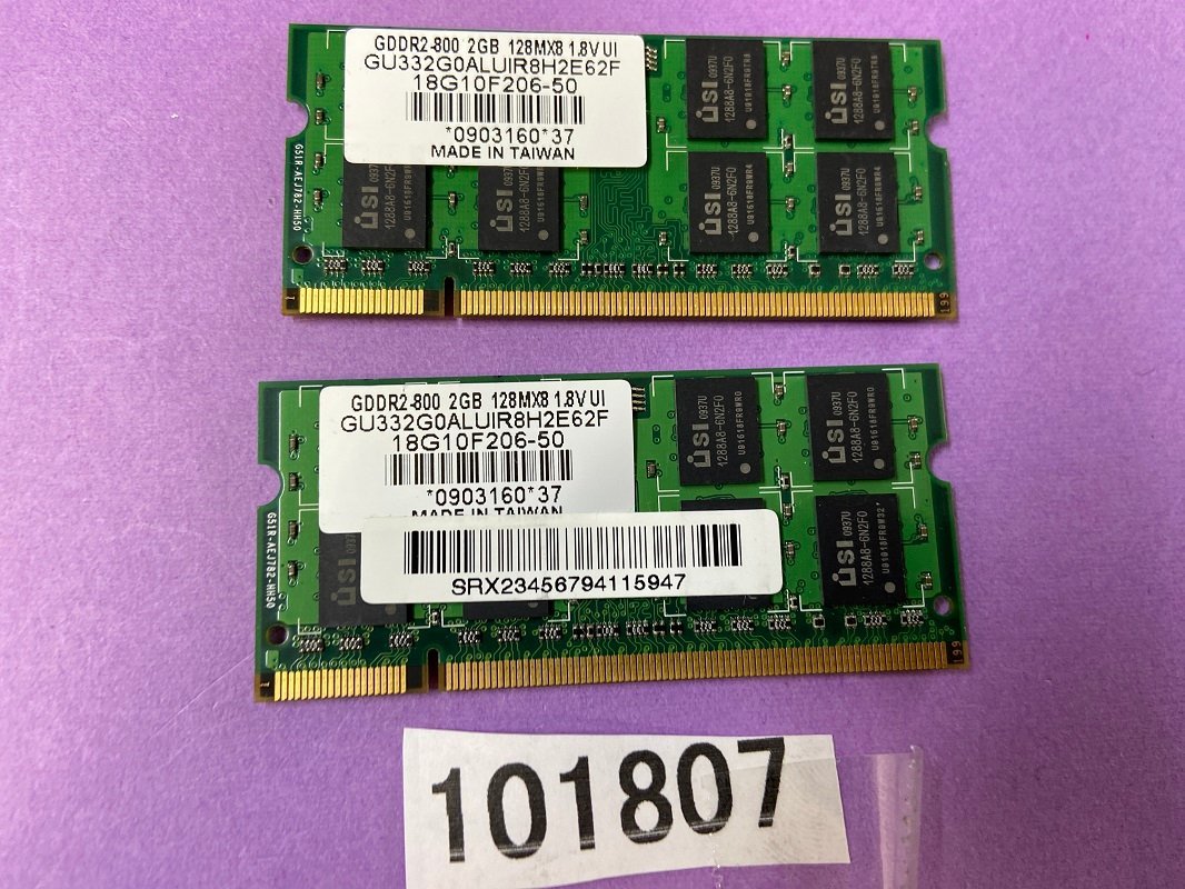 PC2-6400S 2GB 2枚で 4GB DDR2-800 2GB 2枚 4GB DDR2 ノートPC用 メモリ PC2 6400 2GB 2枚 DDR2 LAPTOP RAM_画像2