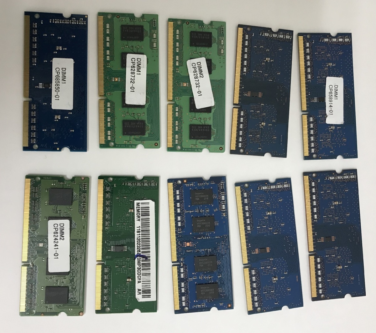 PC3L-12800S 2GB 10枚 セット DDR3L ノート PC用 メモリ DDR3L 1600 2GB 10枚セット DDR3L LAPTOP RAM メーカー指定不可_画像2