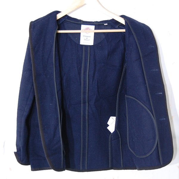  Dan ton DANTON# wool mosa short coat with a hood . made in Japan #36# navy *NK3908397