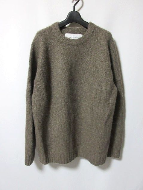 22AW 定価59400円 walenode ウェルノード Tibetan yak Hand knitted radial sweater ヤク ニット セーター 茶 2