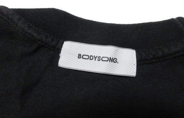 希少 BODYSONG ボディソング インサイドアウト リフレクタープリント ロンT 長袖Tシャツ 黒 L_画像8