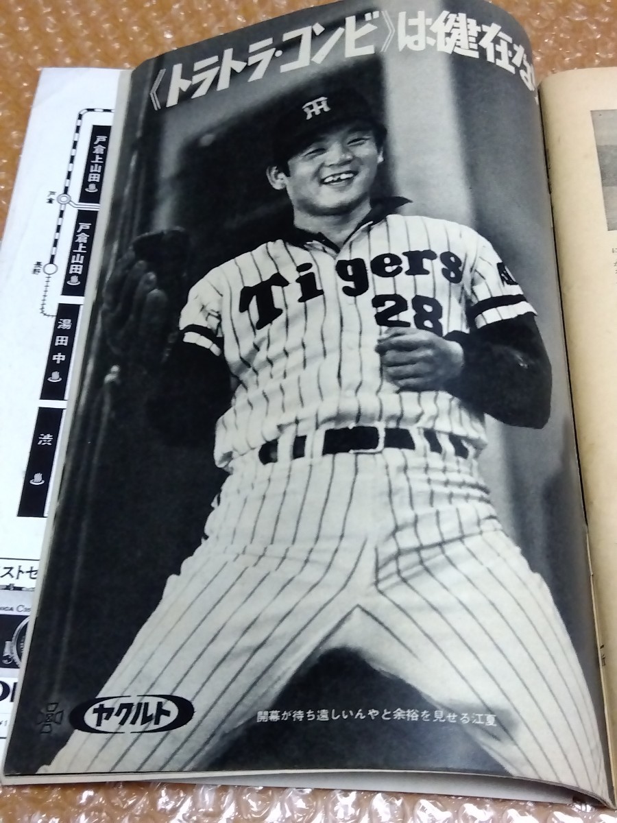 * weekly Baseball Showa era 46 year (1971)3/15 cover : rice field .. one / futoshi . Lotte black . fog . case / Professional Baseball player ... gambling /.. ..... mountain the truth thing language 