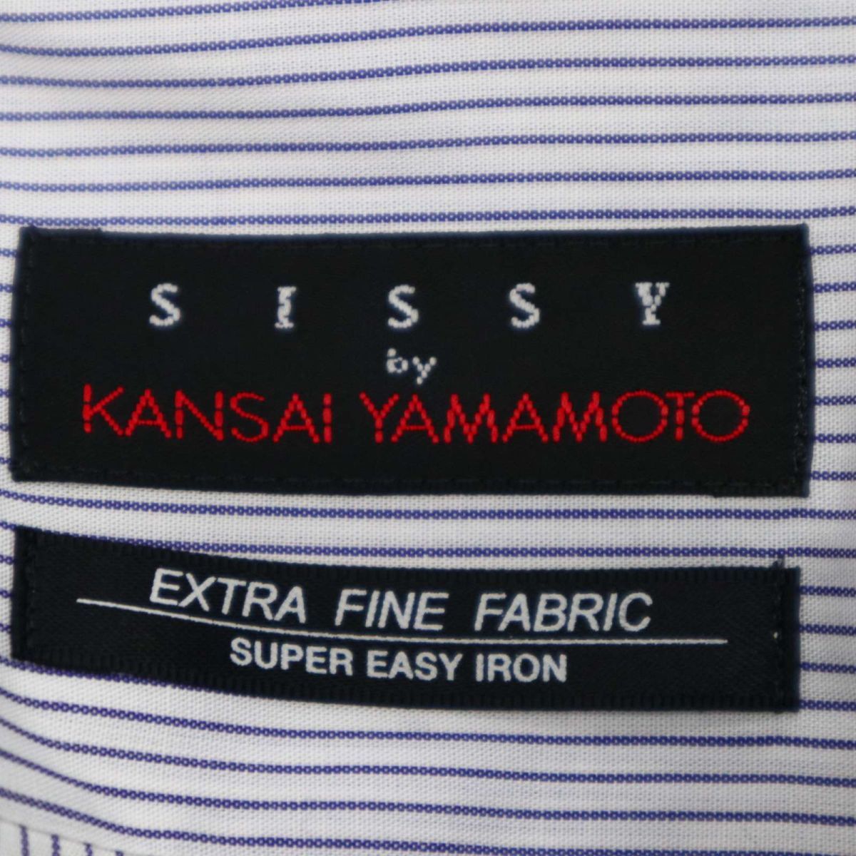 【新品 未使用】 SISSY by KANSAI YAMAMOTO シシィ バイ 山本寛斎 長袖 ストライプ★ Yシャツ Sz.43-86　メンズ ビジカジ　C3T08454_9#C_画像6