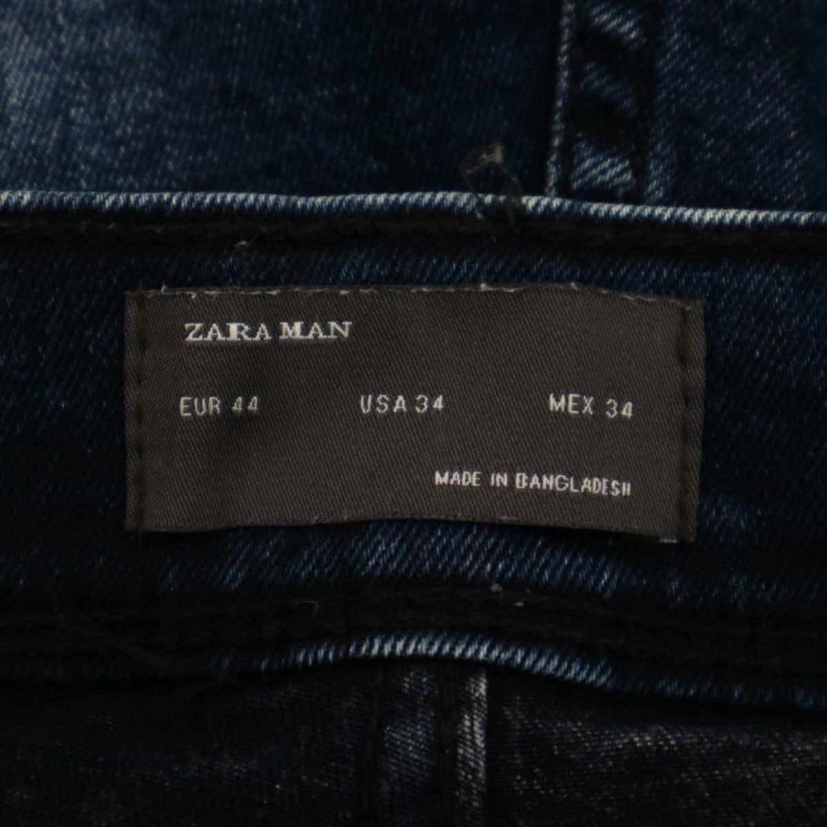 ZARA MAN ザラ マン 通年 USED加工★ ストレッチ テーパード デニム パンツ ジーンズ Sz.34　メンズ　C3B03785_A#R_画像7