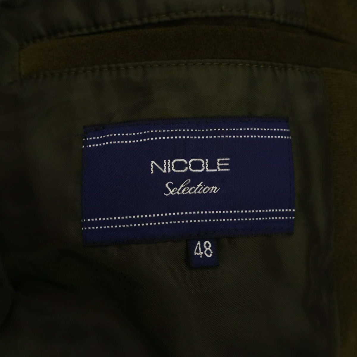 NICOLE Selection ニコル セレクション 秋冬 【フェイク スウェード レザー】 2B テーラード ジャケット Sz.48　メンズ 　C3T09113_A#N_画像7