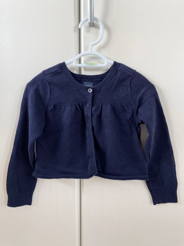 ★★美品　ｂａｂｙＧａｐ　長袖カーディガン　紺ネイビー　サイズ２Ｙ　９５★★_画像1