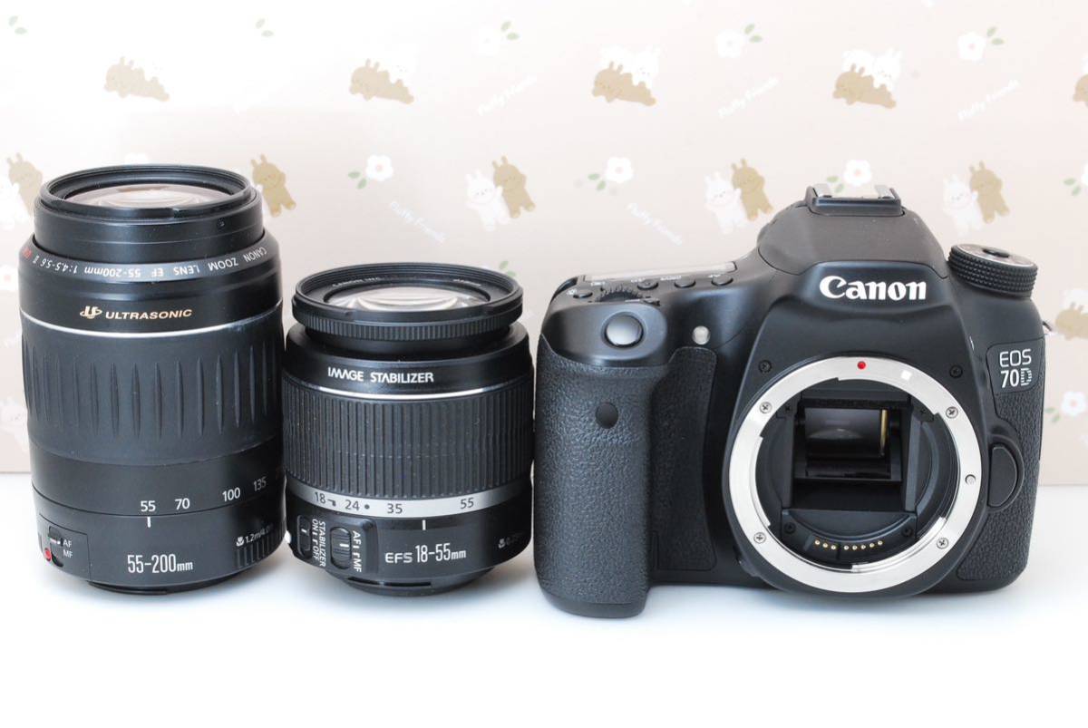 美品★Wi-Fi★Canon EOS 70D★ダブルズームレンズキット♪自撮り＆スマホ転送OK♪お出かけやご旅行に♪_画像2