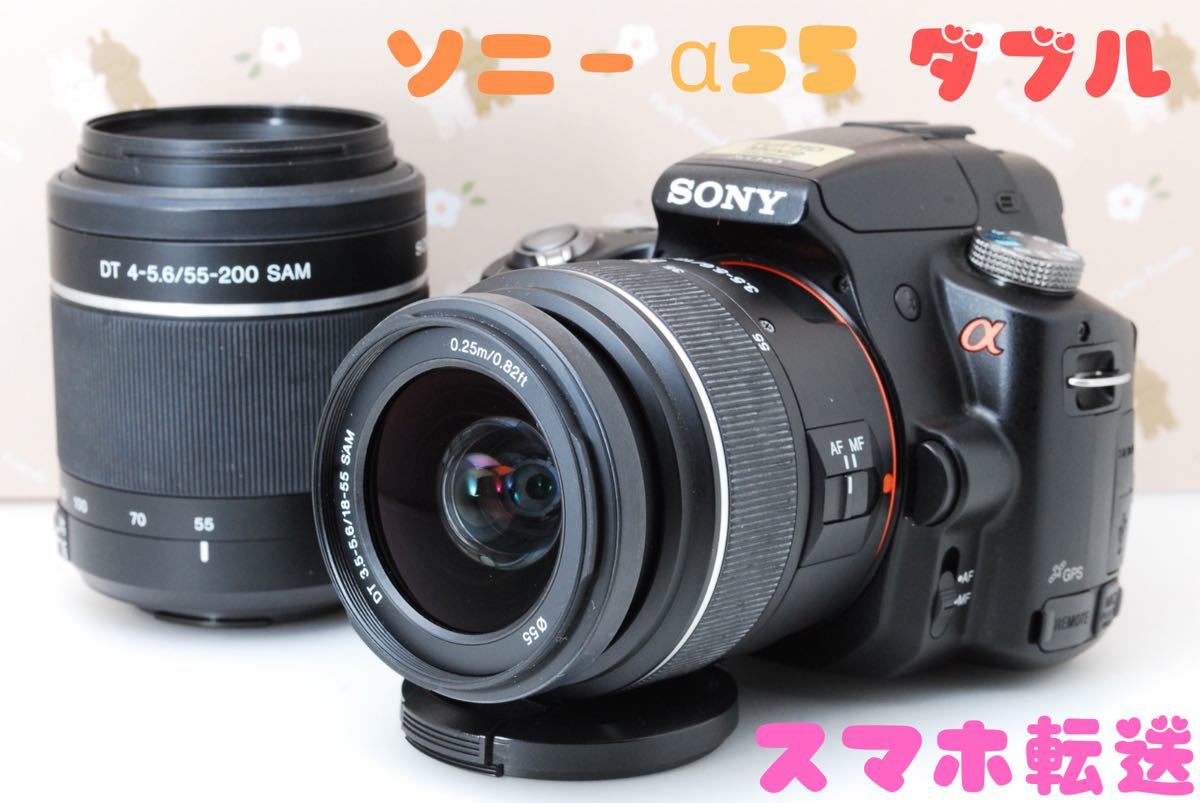 世界的に有名な 運動会や旅行に☆SONY α55☆ダブルズームキット♪自