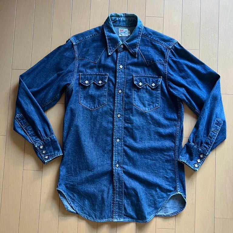 日本製 LVC LEVI'S ショートホーン デニムシャツ サイズ38 M 501XX 506XX 505 BIG E LEVI'S VINTAGE CLOTHING _画像4