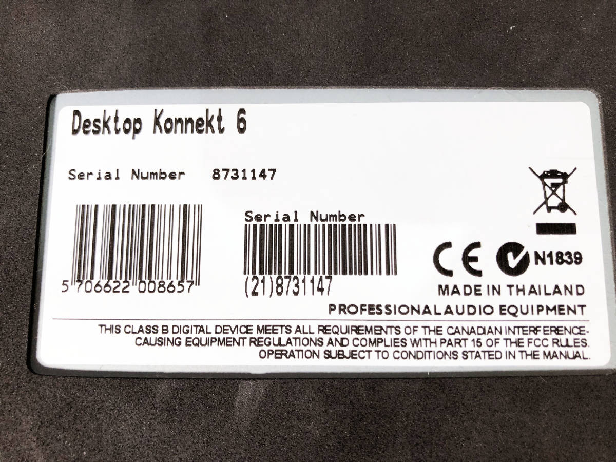 ◎★ 中古★TC Electronic Desktop Konnekt 6 オーディオ インターフェイス【Desktop Konnekt 6】CED8_画像9