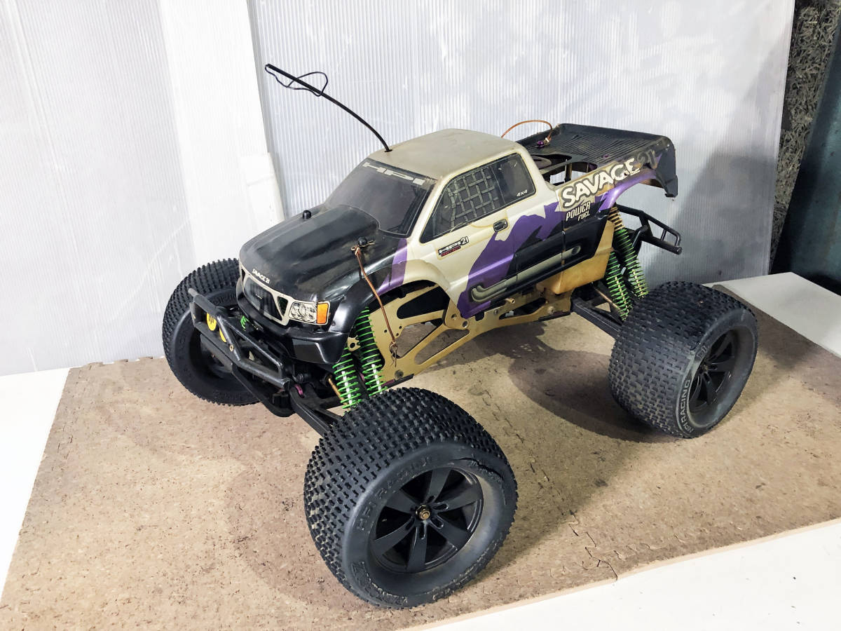 ◎★ジャンク扱い品 中古★ラジコン savage x　HPI サベージ ２１　カスタム 【 savage x　】CFXG_画像1