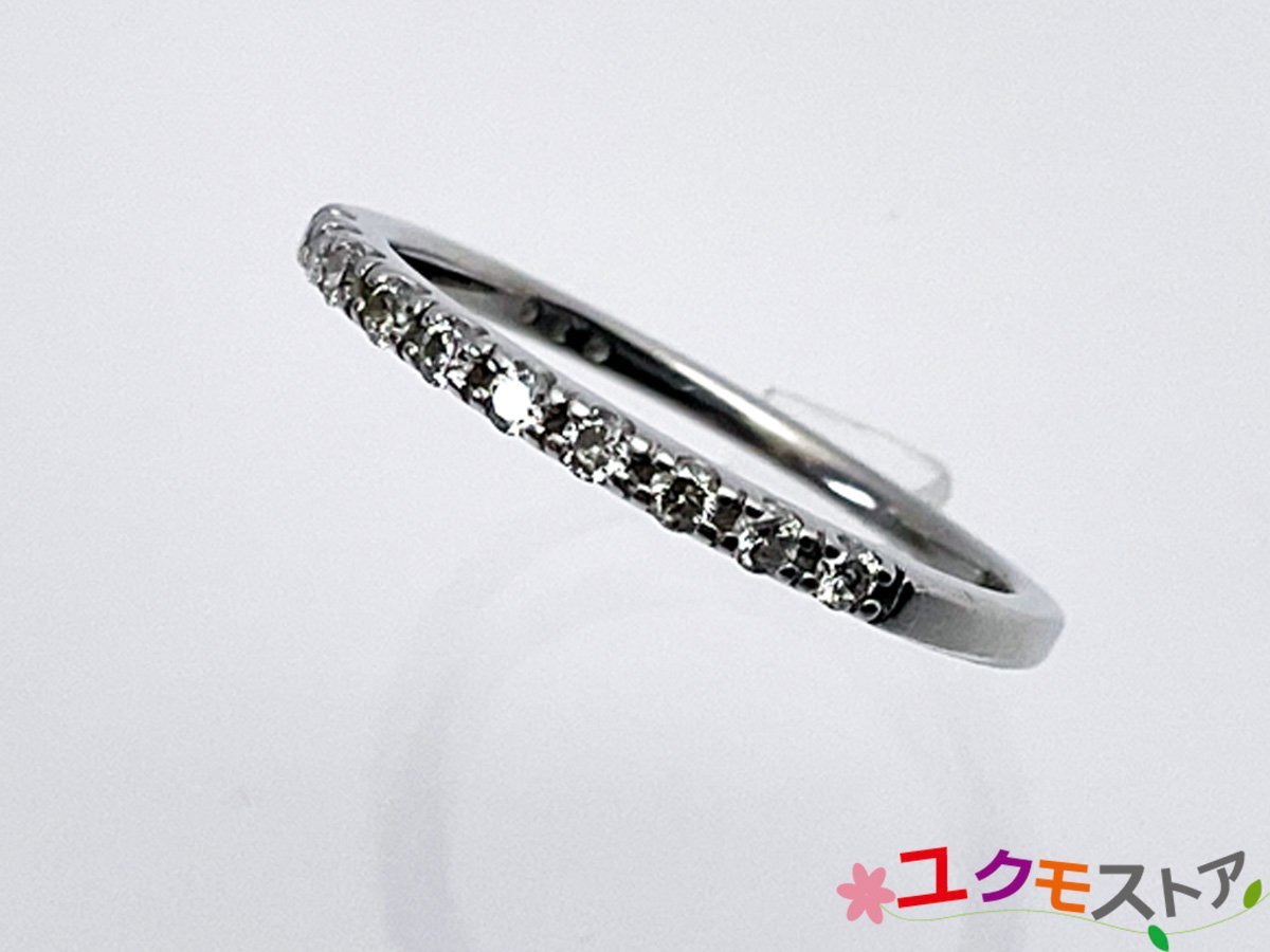 経典 ピンキーリング 0.1ct 一文字 ダイヤモンド 【送料無料】Pt900 4号 ダイヤリング プラチナ プラチナ台
