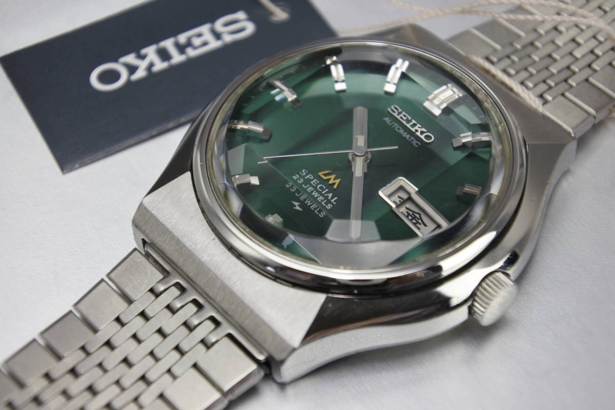 LM　SPECIAL高級品☆1974年SEIKO　亀戸精工舎の高振動自動巻きモデル　LMSPECIAL23石　5216-7040カットガラス　紳士腕時計　国産逸品_画像5