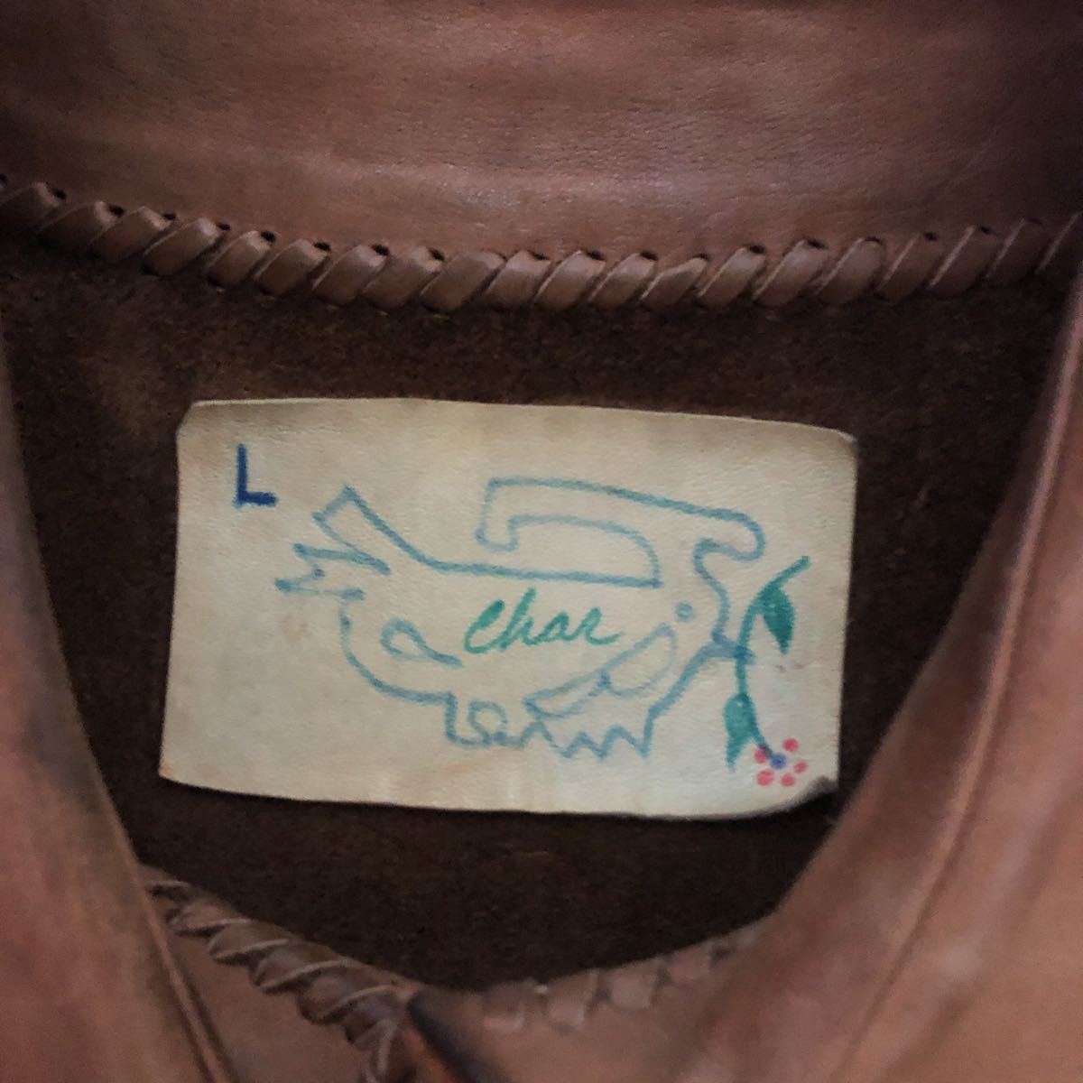 70s Vintage CHAR Suede Jacket Mexico ハンドペイント クラフト ビンテージ スエードジャケット メキシコ ヒッピー