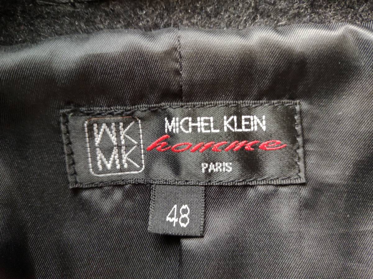 MICHEL KLEIN HOMME ミッシェルクラン オム ピーコート チャコールグレー メンズ M 【Size 48】_画像5