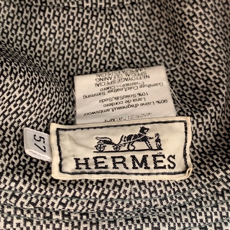 エルメス HERMES 帽子 バケットハット ウール ブラック_画像4