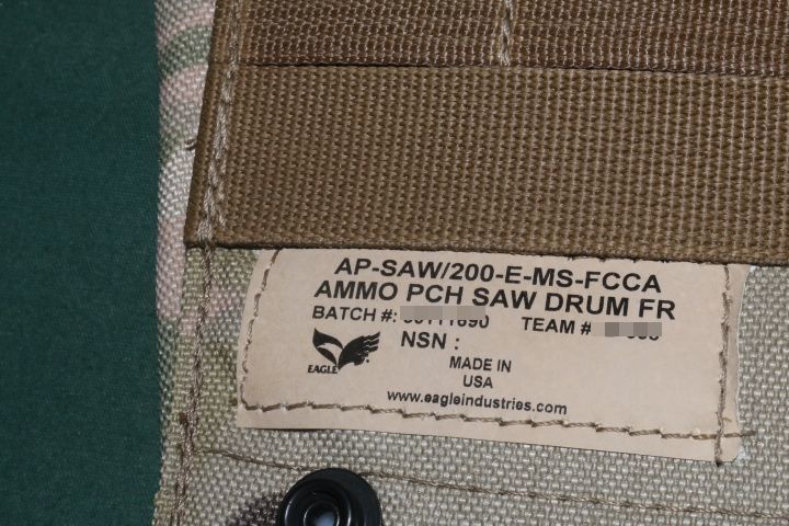 ★ １点限定入荷 ★ 沖縄米軍実物 EAGLE マルチカム 200連 SAW ポーチ 難燃性 未使用 サバゲー用 装備用 コレクションなどに_画像6