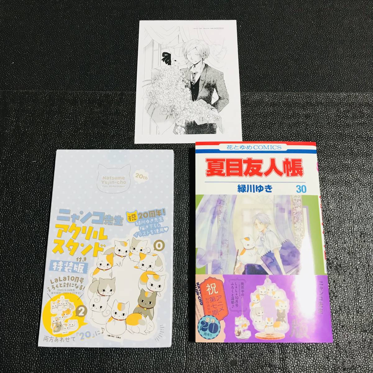 夏目友人帳 最新刊 第30巻 初版 緑川ゆき ニャンコ先生 特装版 アクリルスタンド 特典 非売品 ノベルティ 書店共通 ペーパー 限定