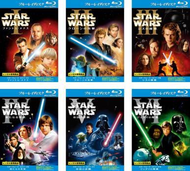 スター・ウォーズ 全6枚 1 ファントム・メナス、2 クローンの攻撃、3 シスの復讐、4 新たなる希望、5 帝国の逆襲、6 ジェダイの帰還 ブルー_画像1