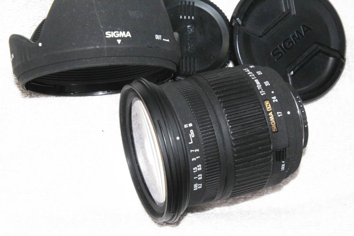 人気ブランドの新作 17-70mm AF SIGMA シグマ F2.8-4.5 美品 フード付