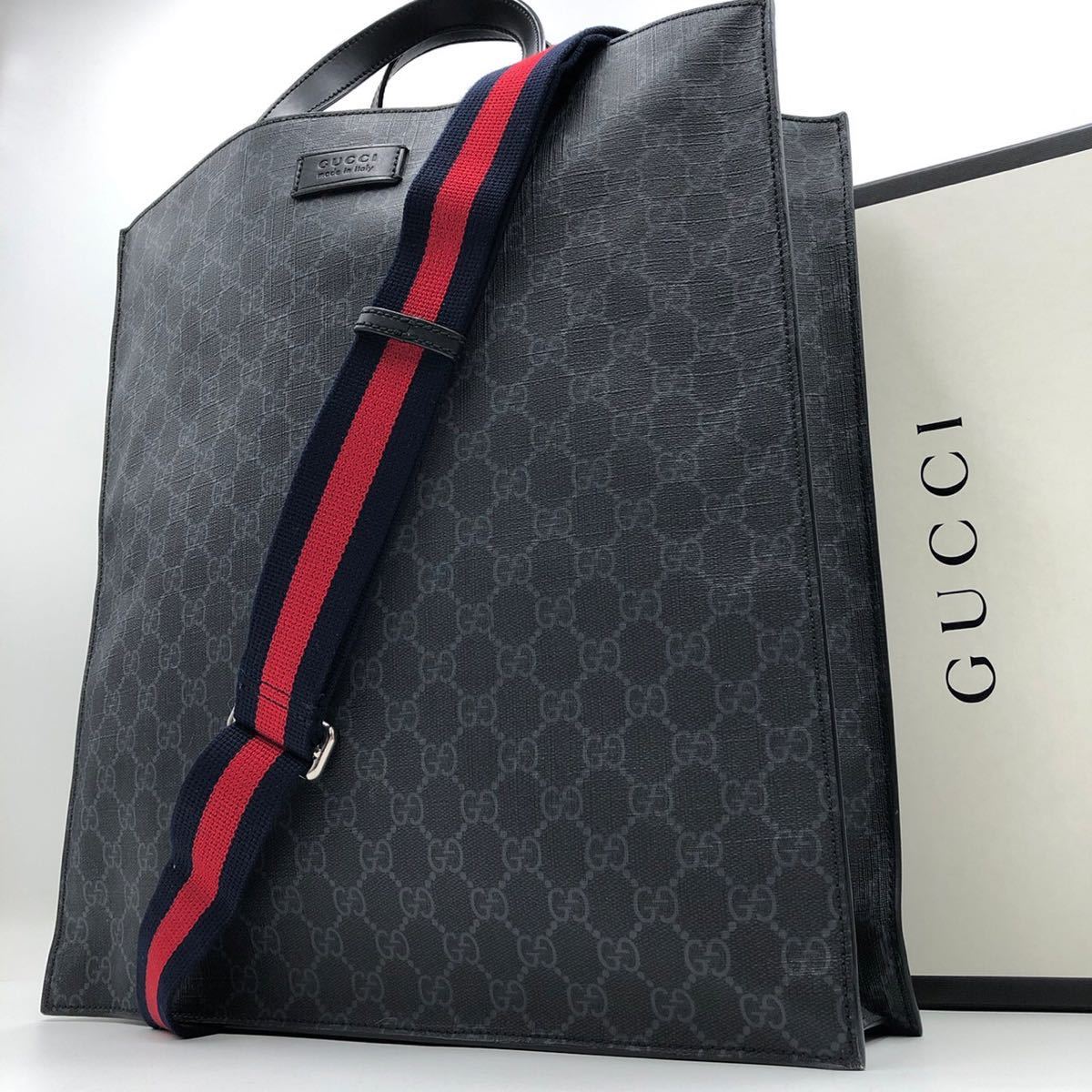 101002 ほぼ未使用 箱付○GUCCI グッチ メンズ シェリー ソフト GG