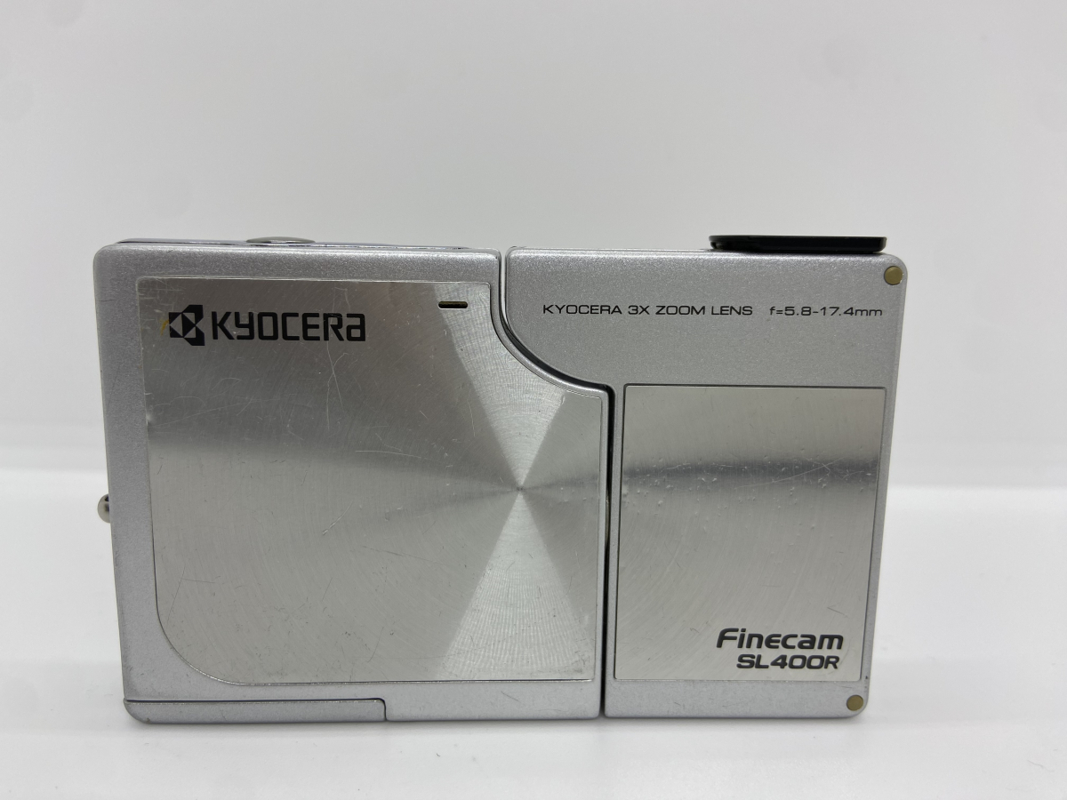 ★現状品★送料500円!!Kyocera 京セラ finecam SL400R シルバー　通電OK!! #2232_画像3