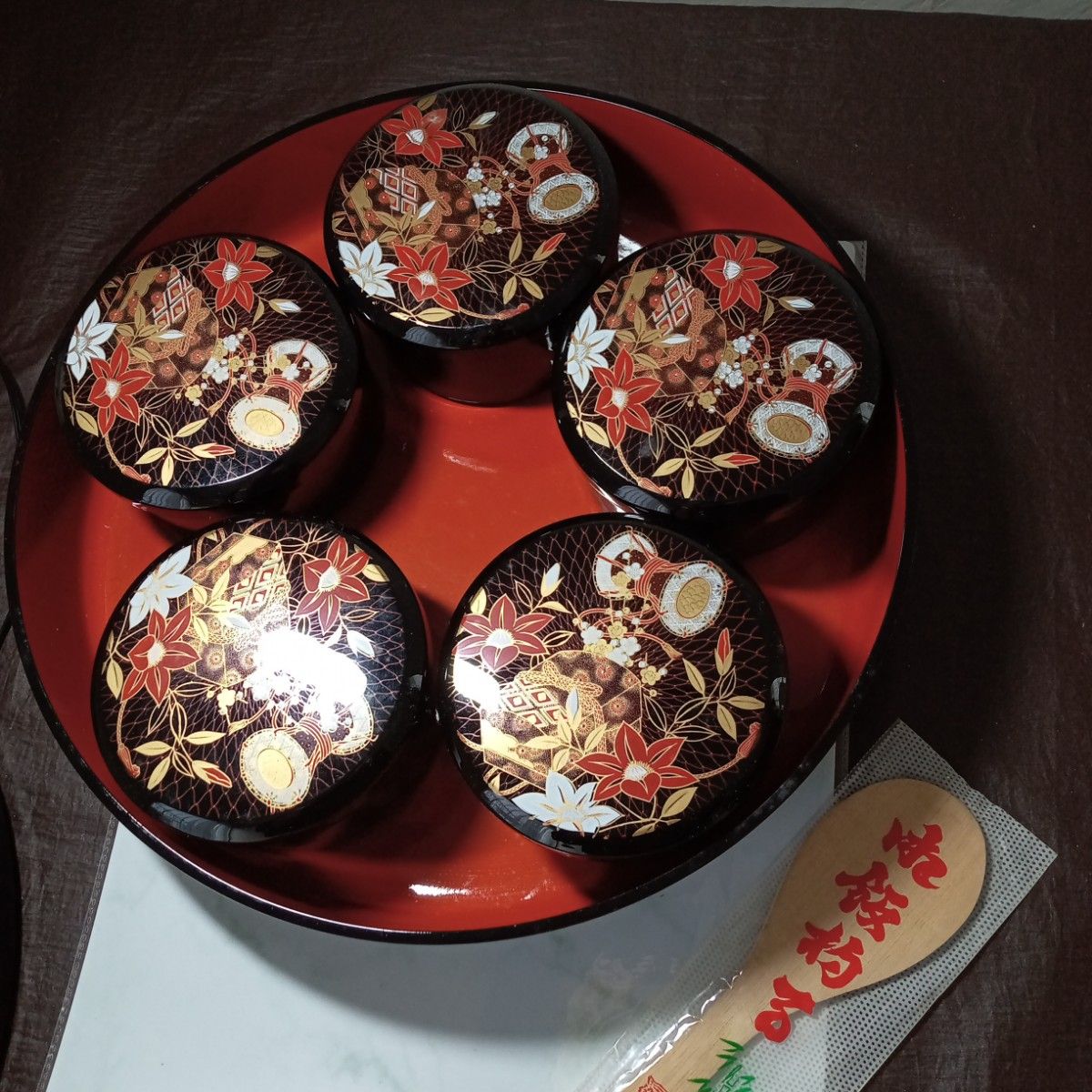 昭和レトロ 和食器 飯器 おひつ 寿司桶 各5個 盆セットちらし 昭和レトロ 和食器 飯器 おひつ 寿司桶 各5個 盆セットちらし