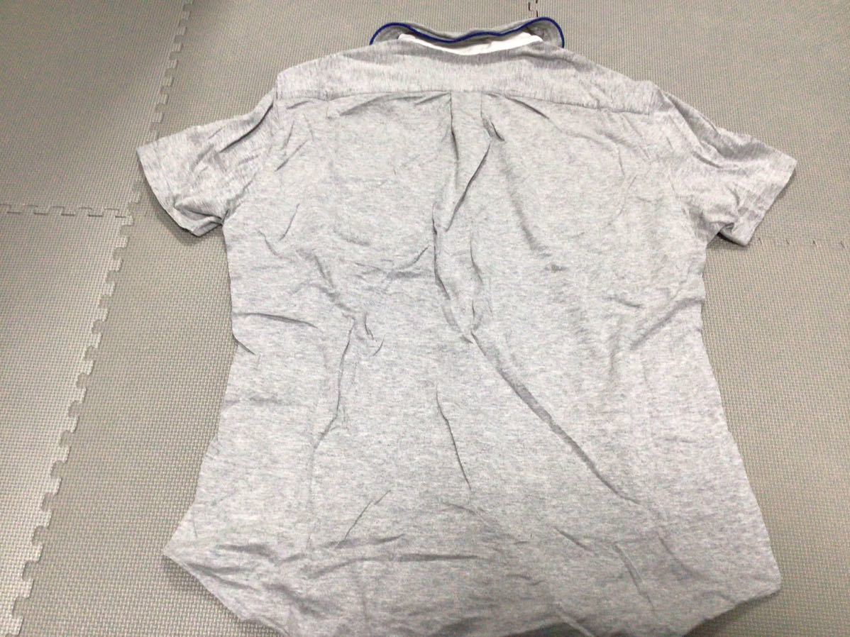 日本製 MASAKI MATSUSHIMA マサキマツシマ 半袖シャツ 前後切返し 2 M 白 灰色 ホワイト グレー HRU-82140_画像5