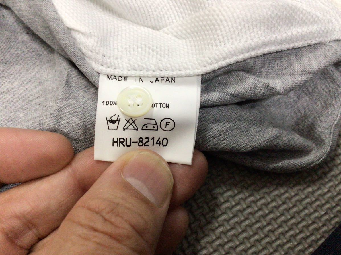日本製 MASAKI MATSUSHIMA マサキマツシマ 半袖シャツ 前後切返し 2 M 白 灰色 ホワイト グレー HRU-82140_画像2