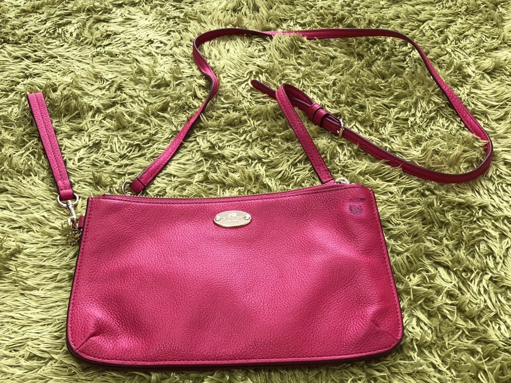  Coach COACH 2way сумка сумка на плечо розовый клатч . кошелек сумка 