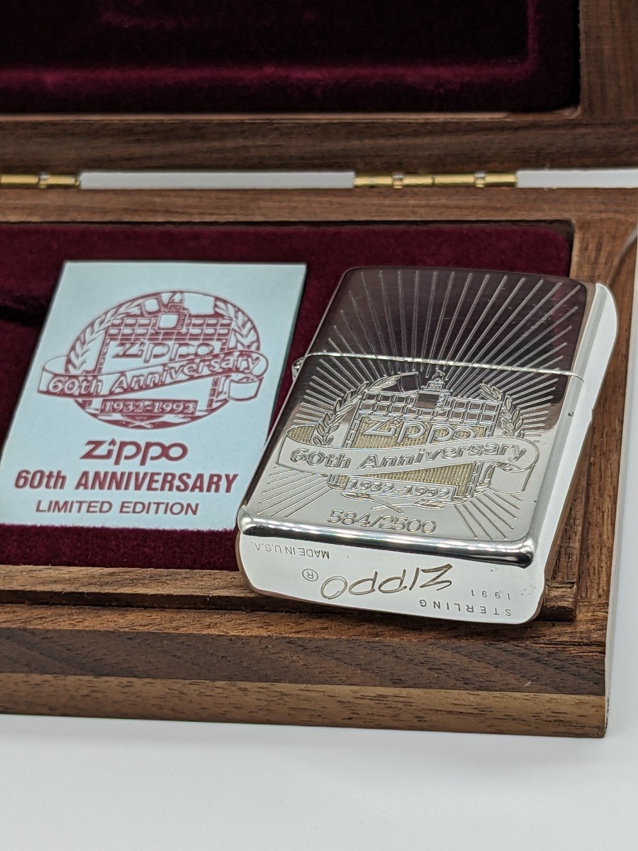 1円～!!】Zippo ジッポ スターリングシルバー イタリック 60th