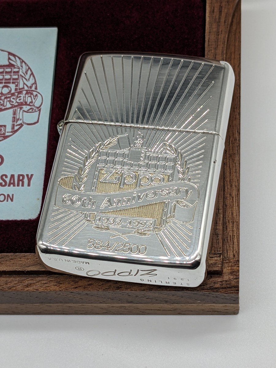 1円～!!】Zippo ジッポ スターリングシルバー イタリック 60th