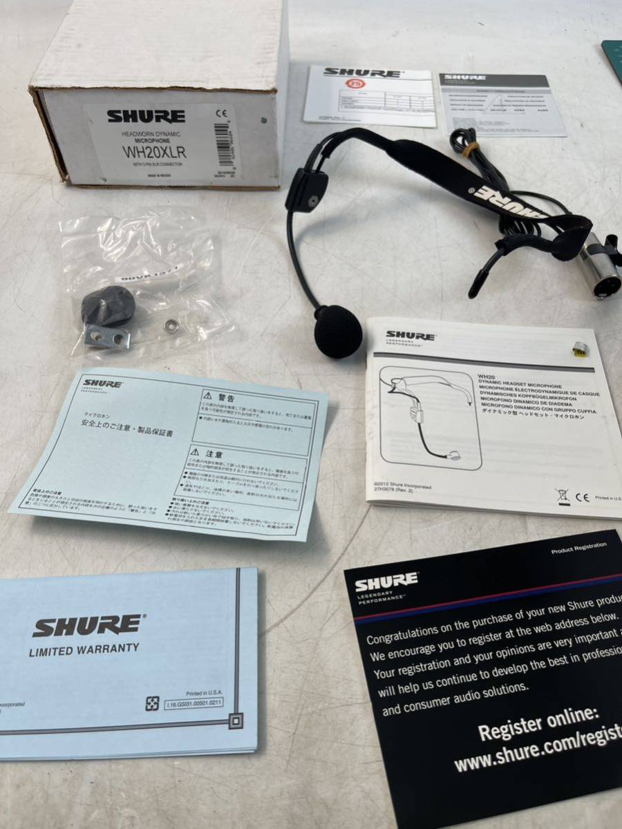 Yahoo!オークション SHURE HEADWORN WH20XLR ヘッドマイク ダイナミ...