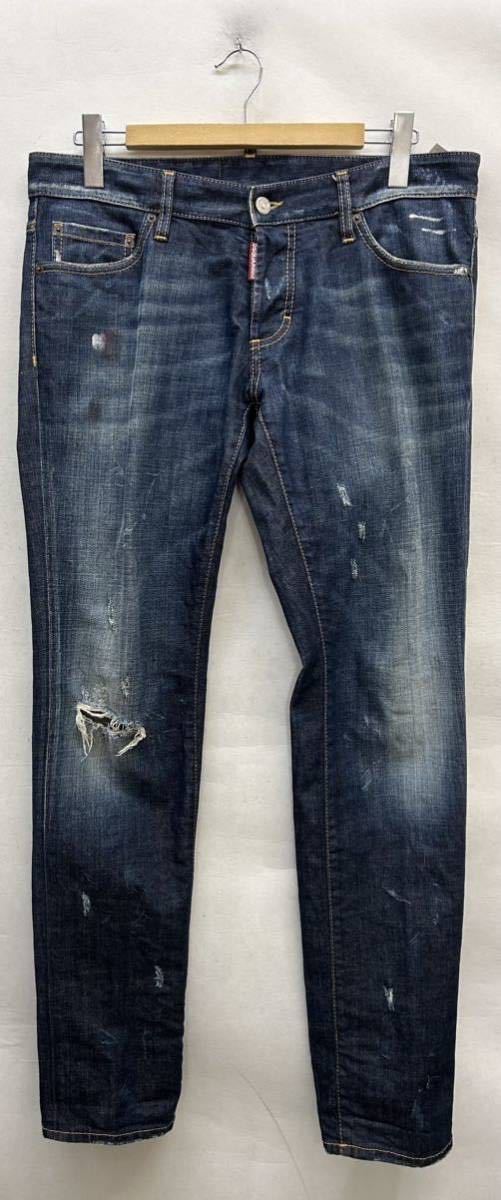 20231014【DSQUARED2】ディースクエアード ボトム Authentic Distressed 50 IT Mod S74LA0641 Slim ジーンズ_画像1