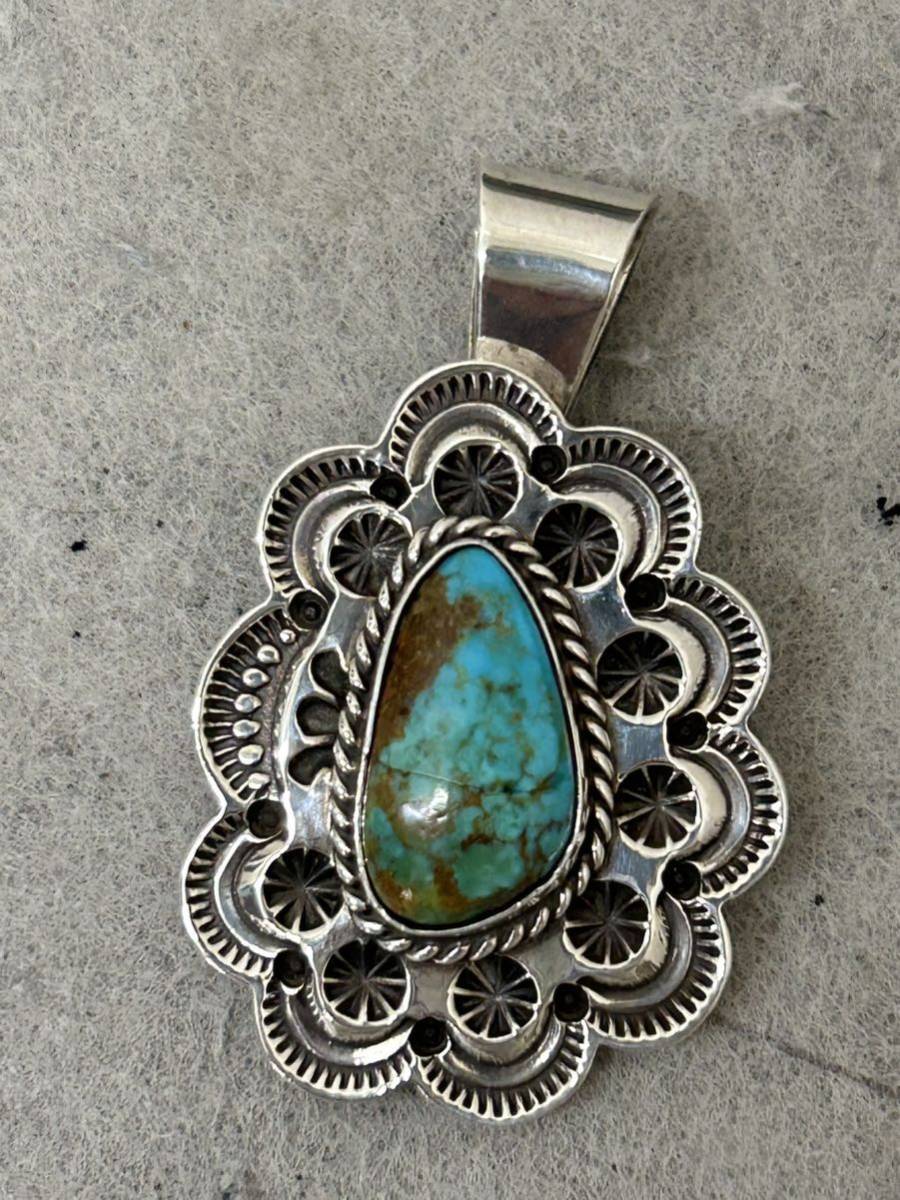 20231010[Sunshine Reeves] sunshine Lee bs pendant top SILVER925 fox Indian jewelry turquoise Navajo group 