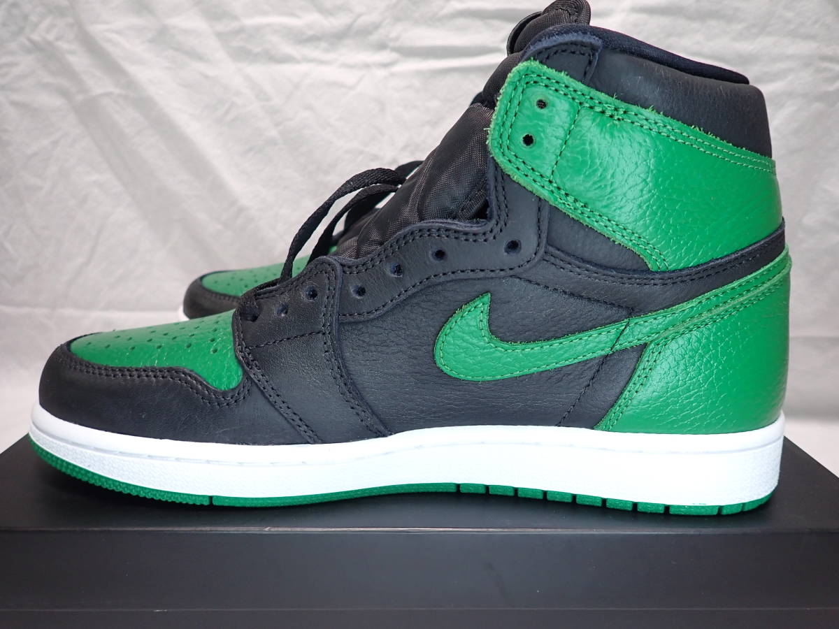 NIKE AIR JORDAN 1 RETRO HIGH OG BLACK PINE GREEN 555088-030 未使用_画像6