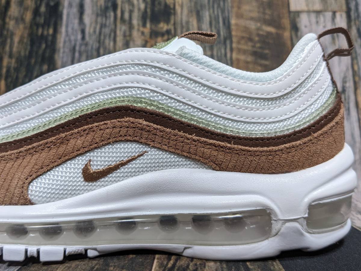 残少 24.5cm NIKE AIR MAX 97 SE 秋冬カラー 検 ナイキ エアマックス 本革 タン/キャメル/ライトブラウン/モカ/ホワイト/白 90 95 98 US7.5_画像4