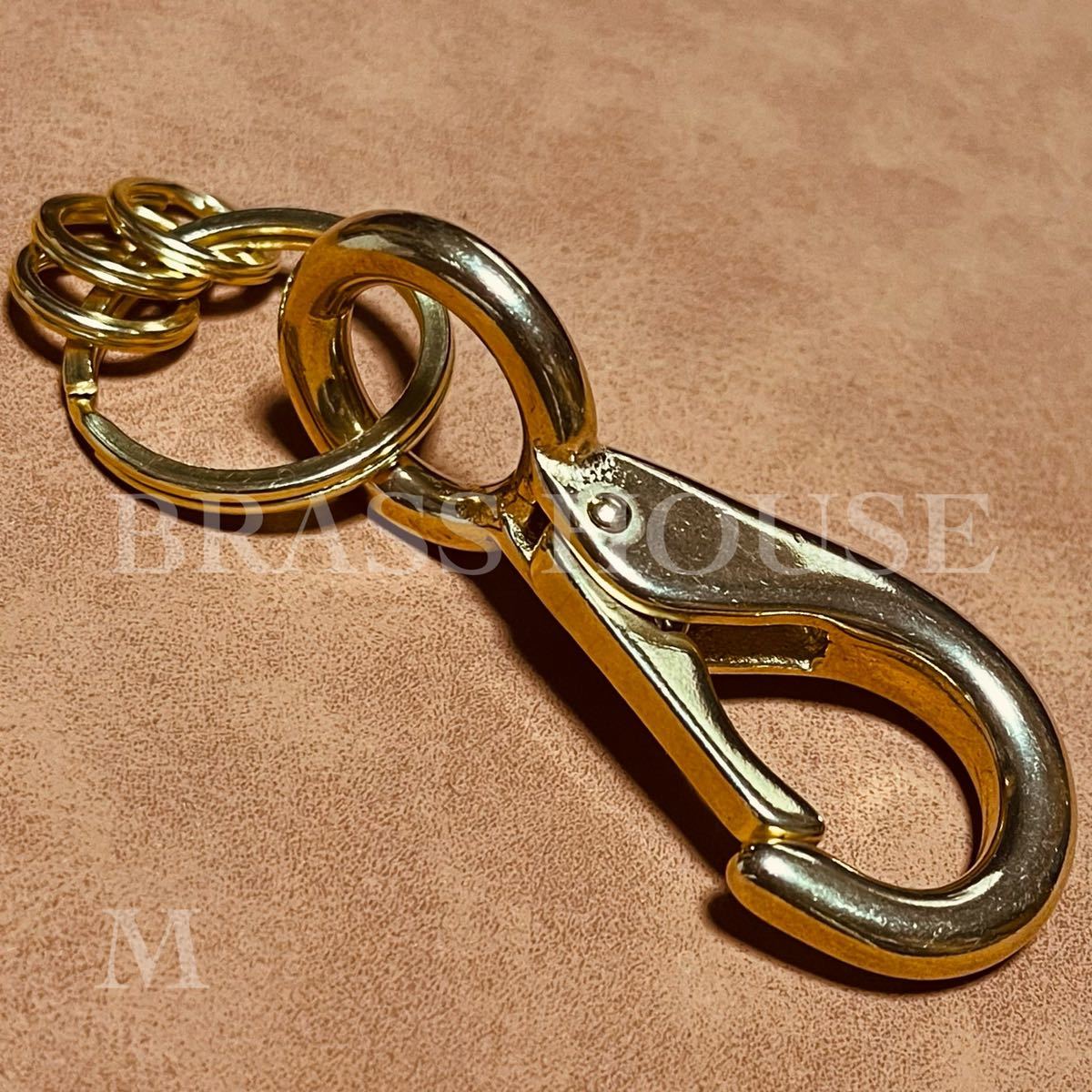 BX7 латунь чистота USA зажим крюк M размер kalabina брелок для ключа кольцо для ключей na ska n античный Vintage мотоцикл латунь Gold 