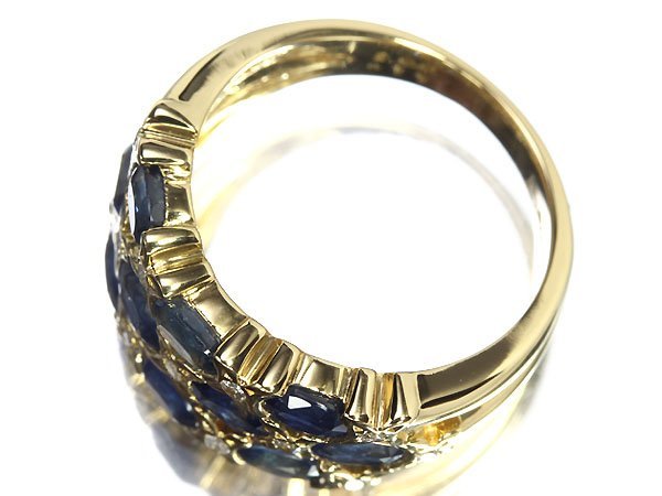 KK9856T【1円～】新品仕上【RK宝石】≪Sapphire≫ 三越ジュエリー 極上サファイア 総計2.00ct!! 上質ダイヤモンド K18 高級リング ダイヤ_画像3