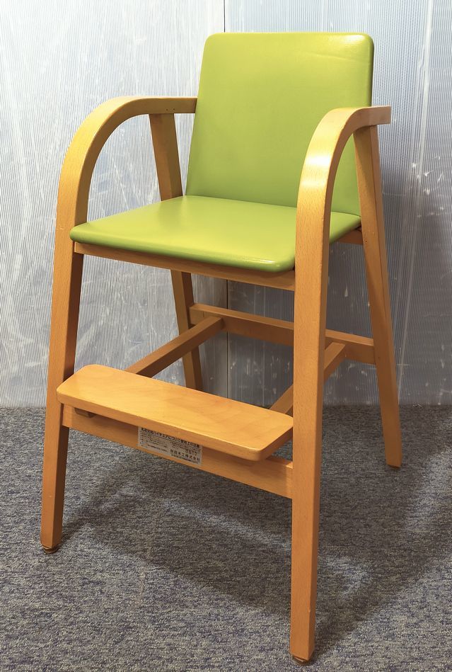 [NY539] Akita деревообработка .. для высокий стул retro текущее состояние товар детский стул искривление . дерево akimok стул красный ..