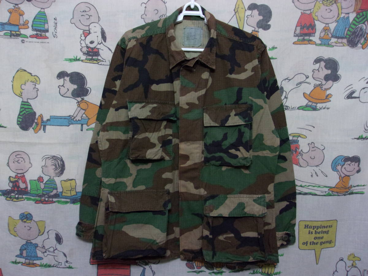 OLD U.S.ARMY ジャケット S SHORT オールド 米軍 ウッドランドカモ カモフラ 迷彩柄 BDU コンバット ミリタリー 軍服 軍隊 VINTAGE US古着_画像1