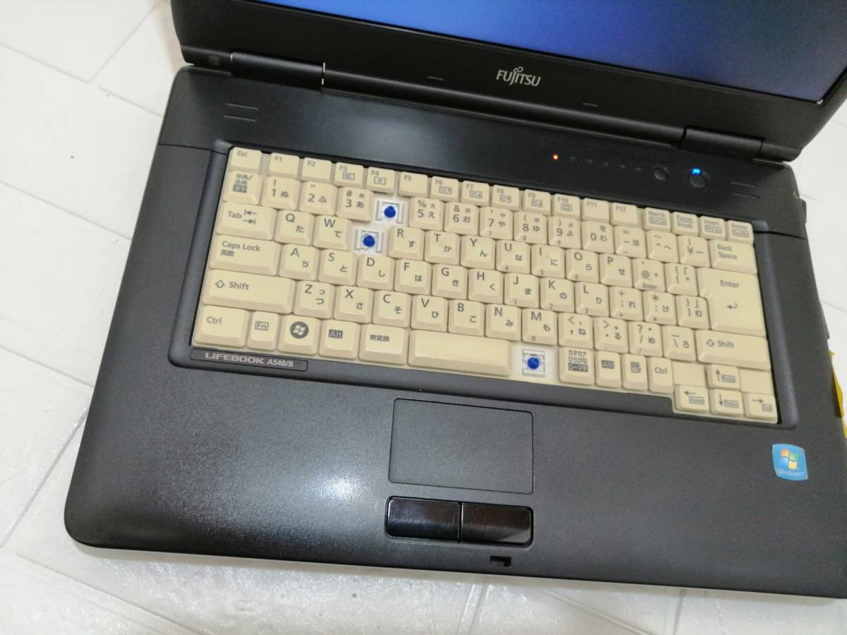 売り切り/Fujitsu/A540/B/ジャンク品！通電・biosのみ確認/C(900)-2.2GHZ/2GB/C1745_画像2