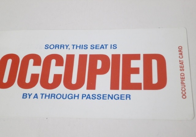 貴重 ピードモント航空 指定席 座席指定 プラカード Sorry this seat is occupied Piedmont Airlines 非売品 当時もの 飛行機 グッズ_画像5
