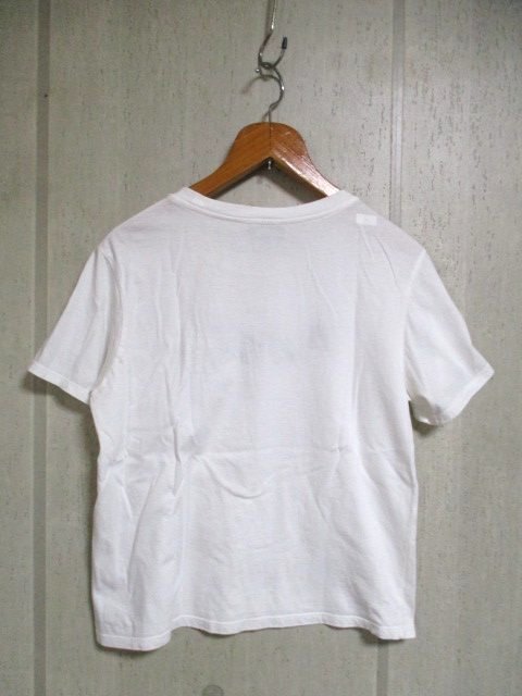e898　A.P.C.　アーペーセー　ロゴ刺繍入りTシャツ　サイズS　白　21-8_画像3