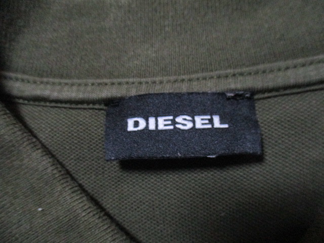 e893　ディーゼル　DIESEL　半袖ポロシャツ　サイズS　グリーン系　35-8_画像6